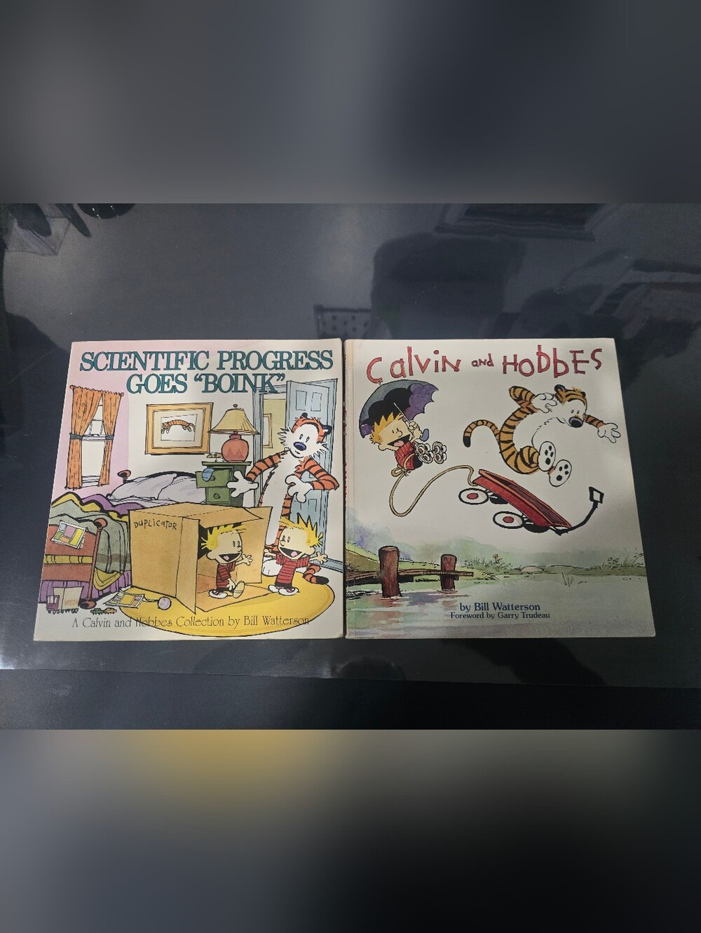 Calvin and Hobbes Comic Book Set - White, Cream, Red Accents